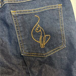 Baby Phat Dark Blue Jeans with Gold Stitching